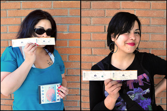 Monse y Mónica ganaron entradas para ver a Sonic Youth Monse y Mónica ganaron entradas para ver a Sonic Youth