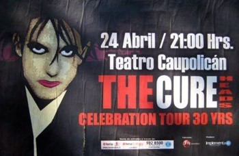 Afiche del concierto de los Cureheads en Santiago Afiche del concierto de los Cureheads en Santiago