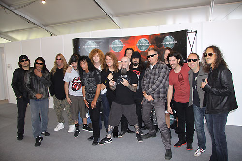 The Big Four: los integrantes de Metallica, Anthrax, Slayer y Megadeth