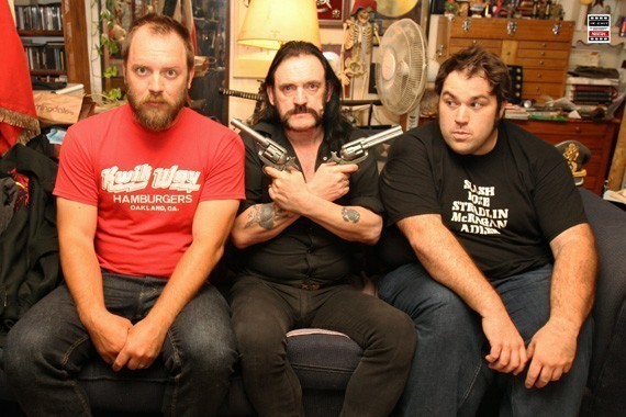 Lemmy, junto a los directores Wes Orshoski y Greg Olliver